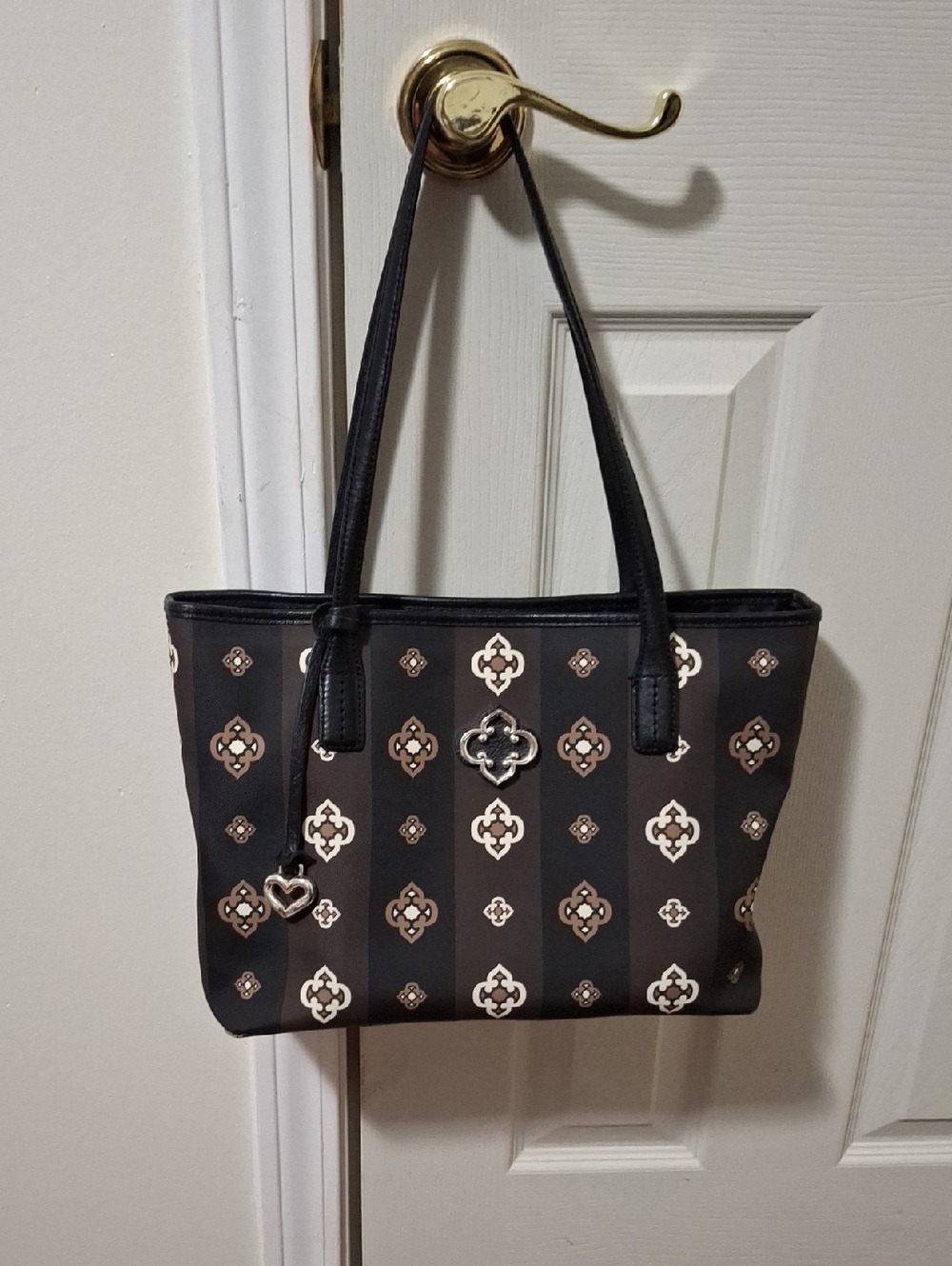Brighton Black and Brown Patterned Tote